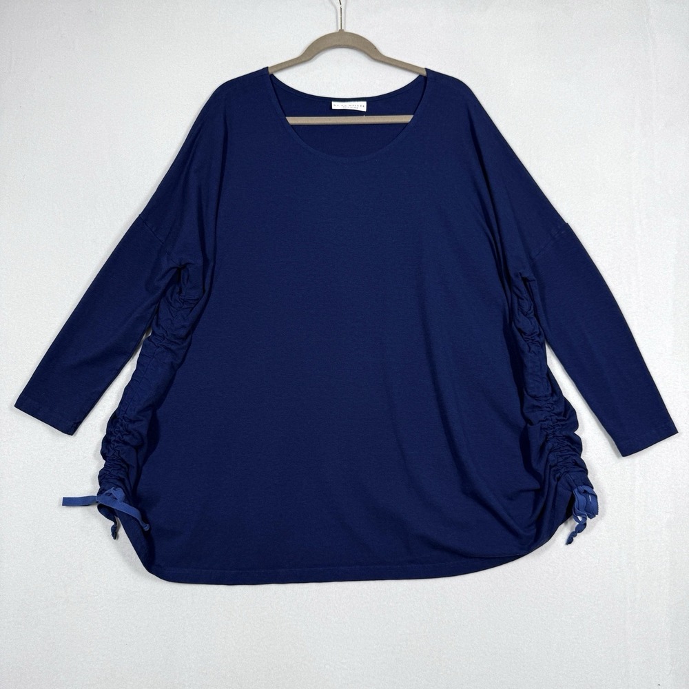 Bryn Walker Top Womens Small Tunic Bamboo Organic Cotton Lagenlook Tie Sides